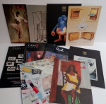 LOTE COM 10 CATALOGOS DE LEILÕES DE ARTES E ANTIGUIDADES - TODOS ILUSTRADADOS - ÓTIMO PARA PESQUISAS