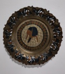 ANTIGO PRATO EGÍPICIO - TODO EM METAL - RICO EM DETALHES - MEDINDO 29 CM