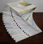 COLEÇÃO COMPLETA COM 20 VOLUMES - VAN GOGH, CÉZANNE, DA VINCI, MONET, GOYA, PICASSO, VELÁZQUEZ, MATISSE, MICHELANGELO, GAUGUIN, MIRÓ, CARAVAGGIO, DALÍ, DELACROIX, MUNCH, RENOIR, REMBRANDT, KANDINSKY, DEGAS E KLIMT -  GRANDES MESTRES DA PINTURA - LIVROS EM GRANDE FORMATO - CAPA DURA - TODOS ILUSTRADOS - 29 X 25 CM CADA  - FOLHA DE SÃO PAULO - NO ESTADO