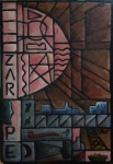 YAMANDÚ PLAT -  RARÍSSIMA OBRA DO ARTISTA - COMPOSIÇÃO CONSTRUTIVISTA - PINTURA SOBRE PLACA -  SEM MOLDURA - MEDINDO 49 X 34 CM - ARTISTA URUGUAIO - NATURAL DE MONTEVIDÉU  - YAMANDÚ MARCOS PLAT FRANCO