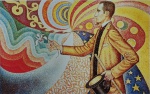 PAUL SIGNAC - RETRATO DE FÉLIX FÉNÉON - REPRODUÇÃO MEDINDO 28 X 42 CM - SEM MOLDURA - (OBRA ORIGINAL PINTADA EM 1890)