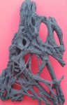 ESCULTURA DE MADEIRA CARBONIZADA (RAIZ)  - AUTOR NÃO IDENTIFICADO - MARCAS DO TEMPO - MEDIDA TOTAL COM A BASE 129,5 X 81,5 X 25 CM -  RETIRADA NO CAMBUCI