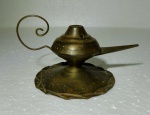 ANTIGO INCENSÁRIO  METAL DOURADO - MEDINDO 11 CM