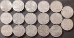 BRASIL  Série Alumínio  Base Catálogo Amigo 2024, 17 moedas BC/MBC, 20 Ctvs., Anverso Brasão da República, AV271, 1956.