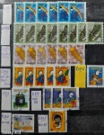 BRASIL  32 selos regulares circulados, RHM 787(6selos), RHM 790(8selos), e RHM 834(6selos), RHM 841(5selos), RHM 845 e RHM 853(1selo de cada), RHM854(3selos), RHM860 e RHM863(1 de cada) em perfeito estado de conservação, conforme imagem