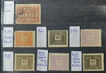 BRASIL  1 selo  DEPÓSITO (D010) circulado e 6 selos TAXA DEVIDA, em estado MINT (X061, 066, 080, 081, 090 e 091) em perfeito estado de conservação, conforme imagem