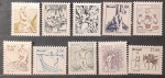 BRASIL  10 selos regulares novos, MINT,série PROFISSÕES, papel couché, todo fosforescente R587, R588, R590, R591, R592, R593, R594, R598, R600 e R601, conforme imagem