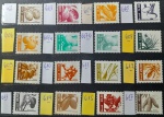 BRASIL  16 selos regulares novos, MINT,série RECURSOS NATURAIS R602 ao 606, 607a (verde vivo), 607b(verde cobalto), 608 ao 615 e 617,  em perfeito estado de conservação, conforme imagem