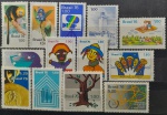 BRASIL – 13 selos comemorativos novos com goma, ano 1976, (RHM 921/922/925 ao 935),em perfeito estado de conservação, conforme imagem, valor estimado RHM 13,00 UFs.