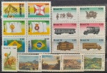 BRASIL – 16 selos comemorativos novos com goma, ano 1978, (RHM 1055 ao 1070), em perfeito estado de conservação, conforme imagem, valor estimado RHM 16, 0 UFs.