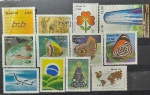 BRASIL – 12 selos comemorativos novos com goma, ano 1979, (RHM 1094 ao 1104 e RHM 1116), em perfeito estado de conservação, conforme imagem, valor estimado RHM 14, 9 UFs.