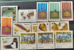 BRASIL – 13 selos comemorativos novos com goma, ano 1979, (RHM 1098, RHM 1116 ao 1127), em perfeito estado de conservação, conforme imagem, valor estimado RHM 13, 0 UFs.
