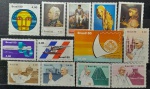 BRASIL – 13 selos comemorativos novos com goma, ano 1980, (RHM 1140 ao 1152), em perfeito estado de conservação, conforme imagem, valor estimado RHM 15, 6 UFs.