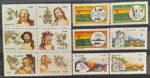 BRASIL – 12 selos comemorativos novos com goma, ano 1980/81, (RHM 1177 ao 1188), em perfeito estado de conservação, conforme imagem, valor estimado RHM 14,4 UFs.