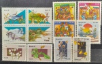 BRASIL – 12 selos comemorativos novos com goma, ano 1981, (RHM 1203 ao 1206 e do RHM 1214 ao 1221), em perfeito estado de conservação, conforme imagem, valor estimado RHM 16, 1 UFs.