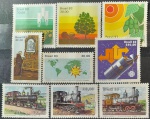 BRASIL – 09 selos comemorativos novos com goma, ano 1983, (RHM 1315 ao 13200 e do RHM 1326 a 1328), em perfeito estado de conservação, conforme imagem, valor estimado RHM 18,4 UFs.