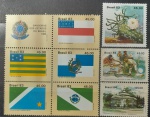BRASIL – 08 selos comemorativos novos com goma, ano 1983/84, (RHM 1351, do 1363 ao 1367 e 1371/72), em perfeito estado de conservação, conforme imagem, valor estimado RHM 23,2 UFs.