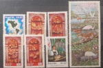 BRASIL – 09 selos comemorativos novos com goma, ano 1984, (RHM 1389 ao 1393 e do 1395 ao 1398), em perfeito estado de conservação, conforme imagem, valor estimado RHM 18,4UFs.