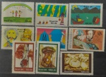BRASIL – 09 selos comemorativos novos com goma, ano 1984, (RHM 1412 ao 1420), em perfeito estado de conservação, conforme imagem, valor estimado RHM 26,0UFs.