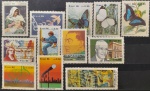 BRASIL  12 selos comemorativos novos com goma, anos 1986, (RHM 1510 ao 1516, e do RHM 1518 ao 1522), em perfeito estado de conservação, conforme imagem, valor estimado RHM 12,0 Ufs