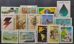 BRASIL – 14 selos comemorativos novos com goma, anos 1988, (RHM 1575  ao 1577, o RHM 1579/80, e do RHM 1582 ao 1590), em perfeito estado de conservação, conforme imagem, valor estimado RHM 14,4 UFs.