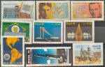 BRASIL – 09 selos comemorativos novos com goma, anos 1990, (do RHM 1708 ao 1713, e do RHM 1715 ao 1717), em perfeito estado de conservação, conforme imagem, valor estimado RHM 09,0 UFs.