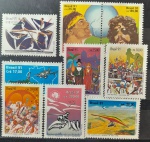 BRASIL – 09 selos comemorativos novos com goma, anos 1991, (do RHM 1718 ao 1726), em perfeito estado de conservação, conforme imagem, valor estimado RHM 12,5 UFs.