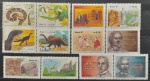BRASIL  12 selos comemorativos novos com goma, anos 1991, (do RHM 1737 ao 1748), em perfeito estado de conservação, conforme imagem, valor estimado RHM 13,5 UFs.