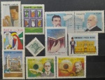BRASIL – 11 selos comemorativos novos com goma, anos 1991/92, (do RHM 1761 ao 1766-H28;o RHM 1767; o RHM 1770; edo RHM 1772 ao 1774), em perfeito estado de conservação, conforme imagem, valor estimado RHM 11,7 UFs.