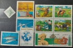 BRASIL – 11 selos comemorativos novos com goma, anos 1991/92, (o RHM 1766-H28; do RHM 1775 ao 81, o RHM 1786 e 1788/89), em perfeito estado de conservação, conforme imagem, valor estimado RHM 13,5 UFs.