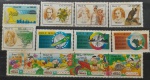 BRASIL – 12 selos comemorativos novos com goma, anos 1992, (o RHM 1790; e do RHM 1794 ao 1804), em perfeito estado de conservação, conforme imagem, valor estimado RHM 14,0 UFs.