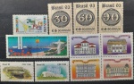 BRASIL – 12 selos comemorativos novos com goma, anos 1993, (do RHM 1842 ao1845; os 1849/50; e do RHM 1855 ao 1860), em perfeito estado de conservação, conforme imagem, valor estimado RHM 16,6 UFs.