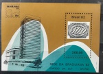 BRASIL – Bloco B055, ano 1982, BRASILIANA 1983, em estado conforme imagem, valor RHM R$ 11,00.
