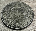 PARAGUAY, 1939--5 PESOS , EXCELENTE MOEDA PARA ABRILHANTAR AINDA MAIS SUA COLEÇÃO.