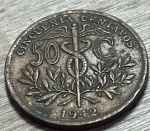   BOLIVIA. 1942- 50 CENTAVOS , EXCELENTE MOEDA PARA ABRILHANTAR AINDA MAIS SUA COLEÇÃO. 