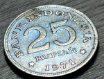 INDONESIA 1971-25 RUPIAH  , EXCELENTE MOEDA PARA ABRILHANTAR AINDA MAIS SUA COLEÇÃO. 