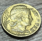   ARGENTINA 1944- 5 CENTAVOS , EXCELENTE MOEDA PARA ABRILHANTAR AINDA MAIS SUA COLEÇÃO. 