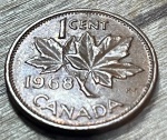   CANADA 1968-1 CENT , EXCELENTE MOEDA PARA ABRILHANTAR AINDA MAIS SUA COLEÇÃO. 