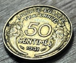  FRANÇA 1951-50 CENTIMES  , EXCELENTE MOEDA PARA ABRILHANTAR AINDA MAIS SUA COLEÇÃO. 