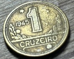    BRASIL, 1945-1 CRUZEIRO EXCELENTE MOEDA PARA ABRILHANTAR AINDA MAIS SUA COLEÇÃO. 