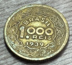    BRASIL, 1000 REIS 1939  EXCELENTE MOEDA PARA ABRILHANTAR AINDA MAIS SUA COLEÇÃO. 