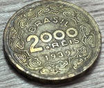    BRASIL,  2000 REIS 1939-  EXCELENTE MOEDA PARA ABRILHANTAR AINDA MAIS SUA COLEÇÃO. 