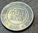   BRASIL,400 REIS 1922  EXCELENTE MOEDA PARA ABRILHANTAR AINDA MAIS SUA COLEÇÃO. 