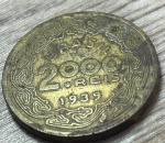    BRASIL, 2000 REIS  EXCELENTE MOEDA PARA ABRILHANTAR AINDA MAIS SUA COLEÇÃO. 