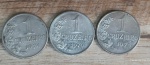 BRASIL. 03 MOEDAS 1 CRUZEIRO, ANO 1970-74-75, COMO MOSTRA IMAGEM