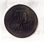 BRASIL. 50 CENTAVOS ANO 1994, COMO MOSTRA IMAGEM