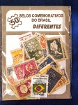 lote de selos brasileiros contendo 50 unidades.