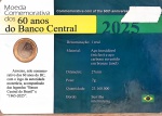 CARTELA C A MOEDA DO BRASIL. FC COMEMORANDO 60 ANOS DO BANCO CENTRAL