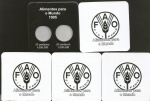 5 CARTELAS PARA MOEDAS NOVAS . ALIMENTOS PARA MUNDO 1995- 10 E 25 CENTAVOS