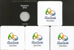 5 CARTELAS PARA MOEDAS NOVAS . BANDEIRA